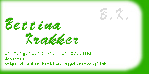bettina krakker business card
